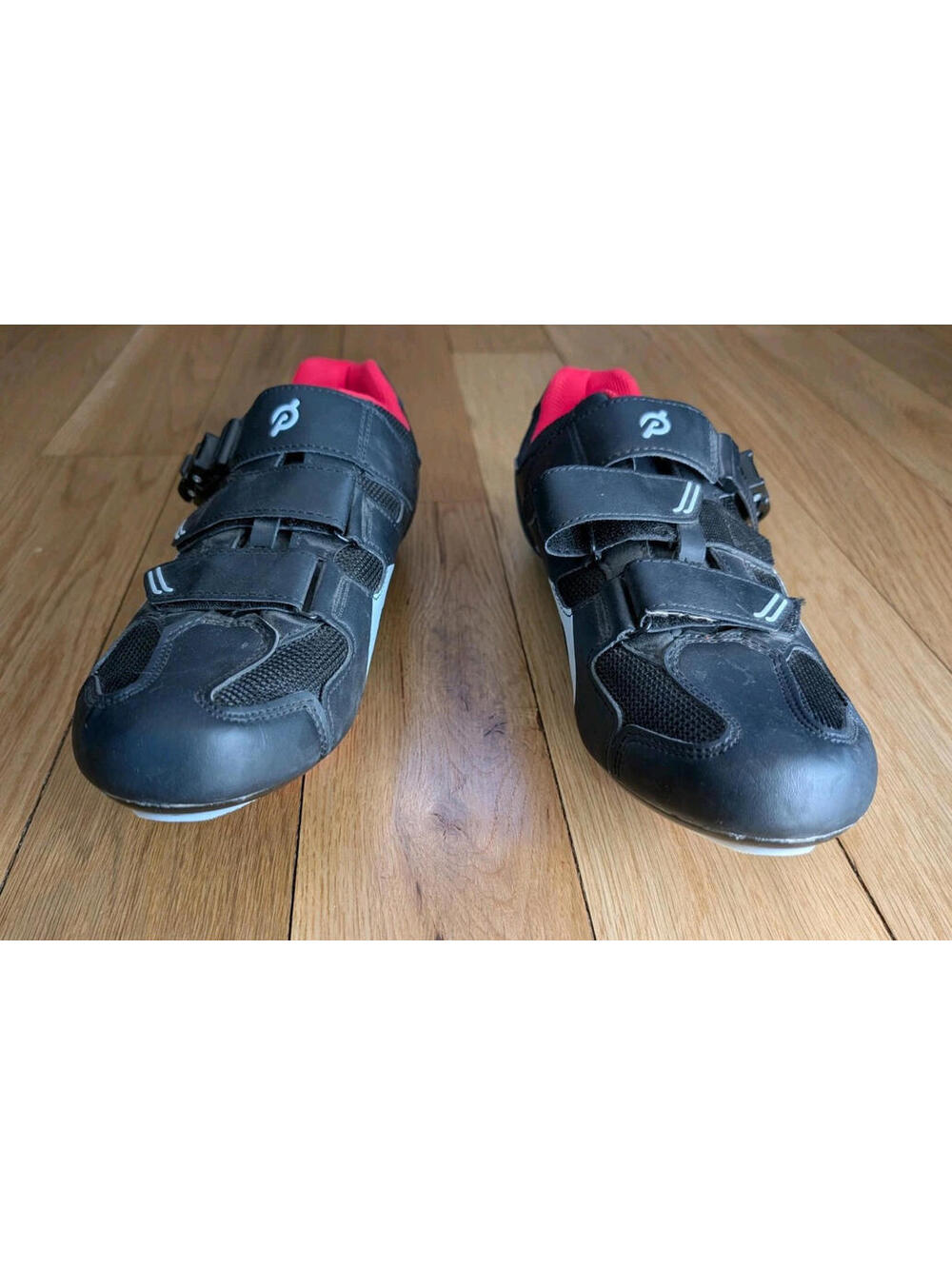 Peloton Bike Cycling Shoes Red Black Great Shape Size 46 EU Men’s Size: 12/13 US